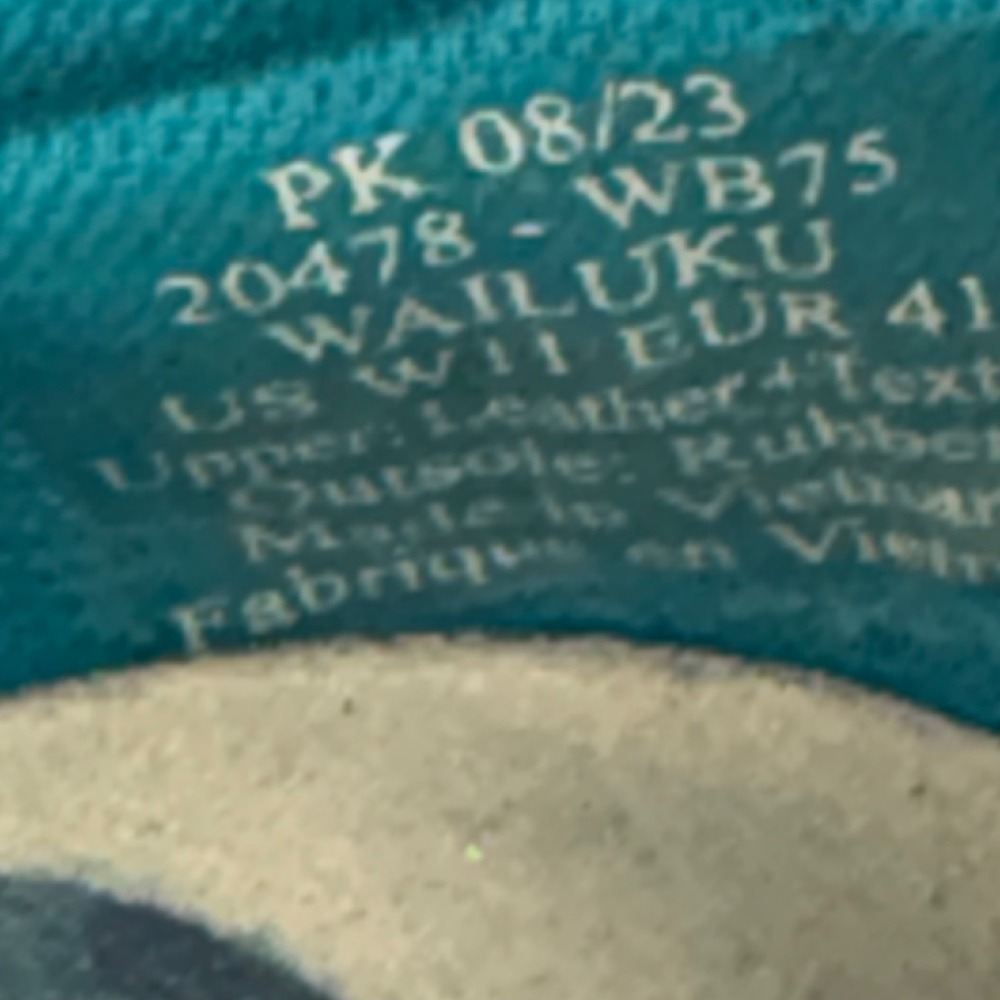 OluKai‎ Wailuku Mesh Athletic Running Sneakers Shoes Bright White Lagoon Size 11 - Picture 10 of 12